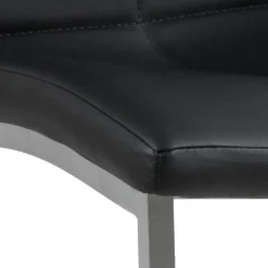 Eetkamerstoel Askra Zwart/zilver Pu - Giga Living
