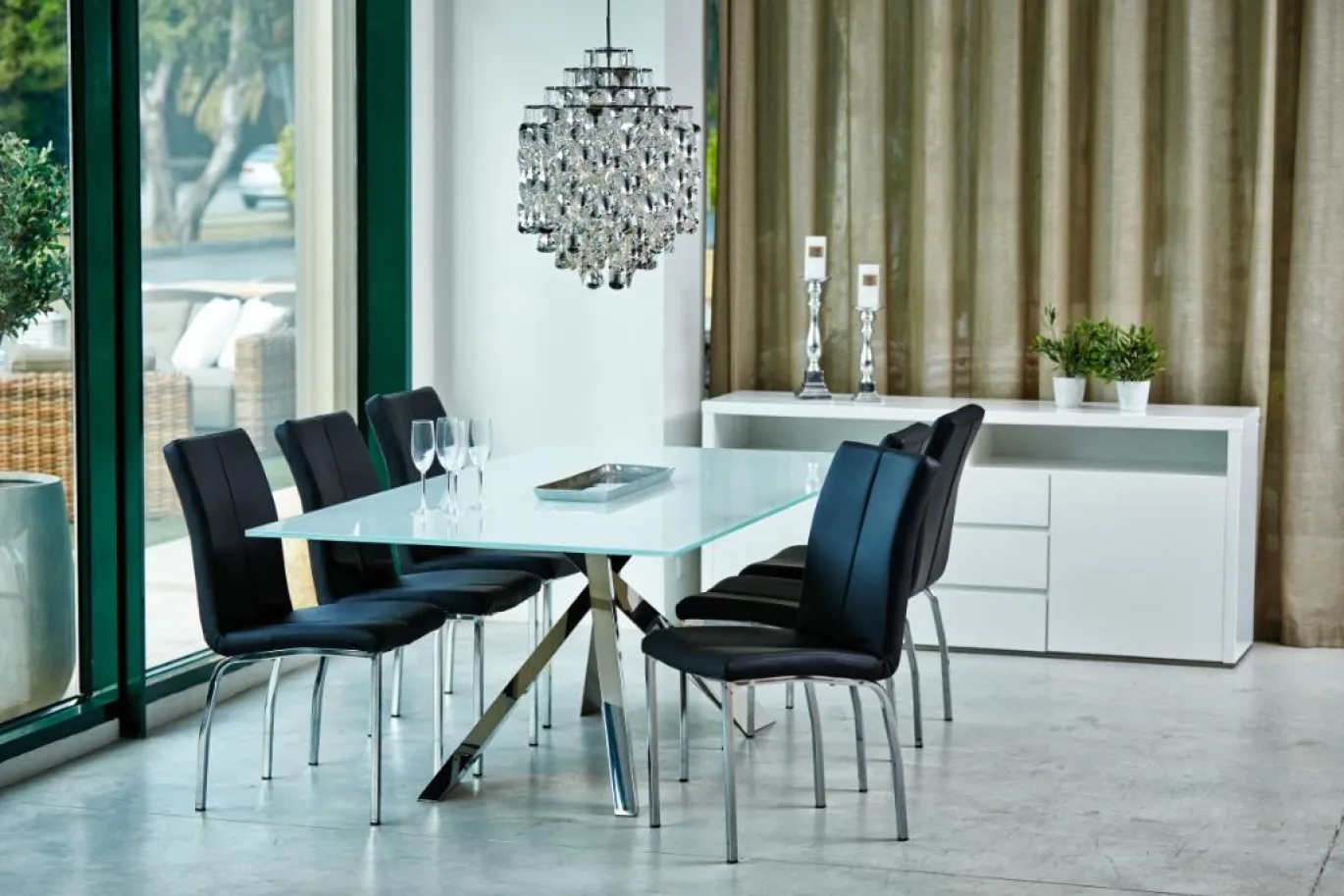 Eetkamerstoel Askra Zwart/zilver Pu - Giga Living