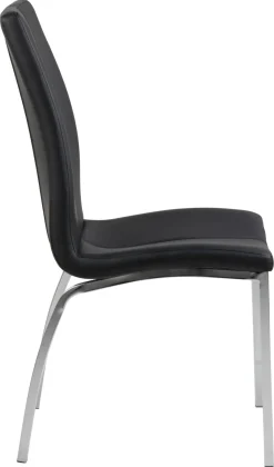 Eetkamerstoel Askra Zwart/zilver Pu - Giga Living