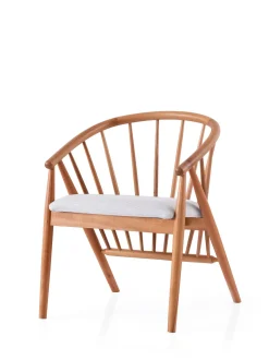 Eetkamerstoel Ava Naturel/Lichtgrijs