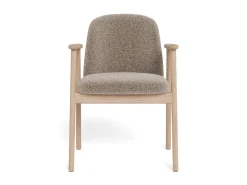Eetkamerstoel Bas Met Armleuning Monza Beige Naturel Set van 2 - Giga Living