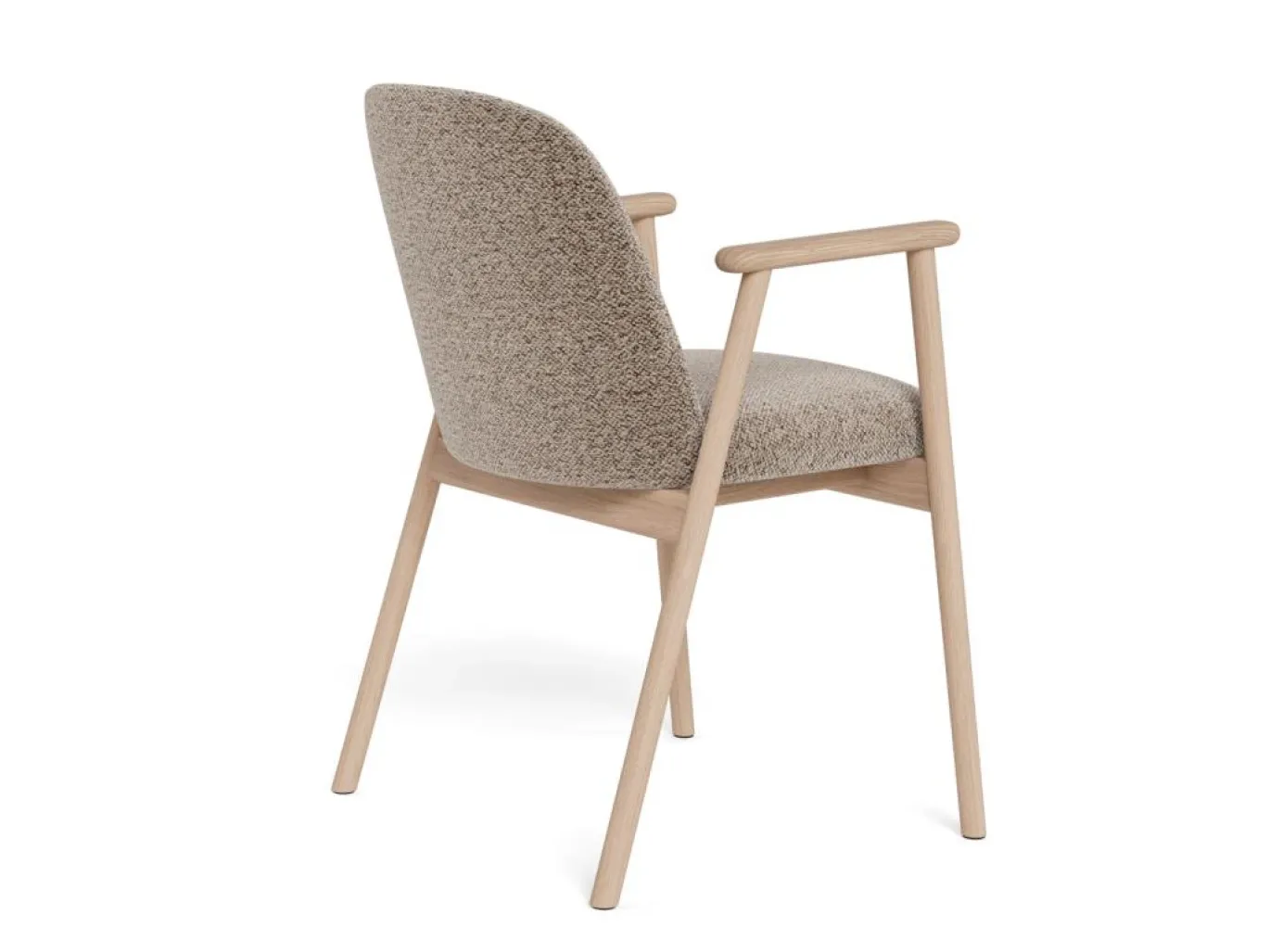 Eetkamerstoel Bas Met Armleuning Monza Beige Naturel Set van 2 - Giga Living