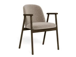 Eetkamerstoel Bas Met Armleuning Monza Beige Donkerbruin Set van 2 - Giga Living