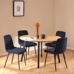 Eetkamerstoel Becky Donkerblauw Basel - Giga Living