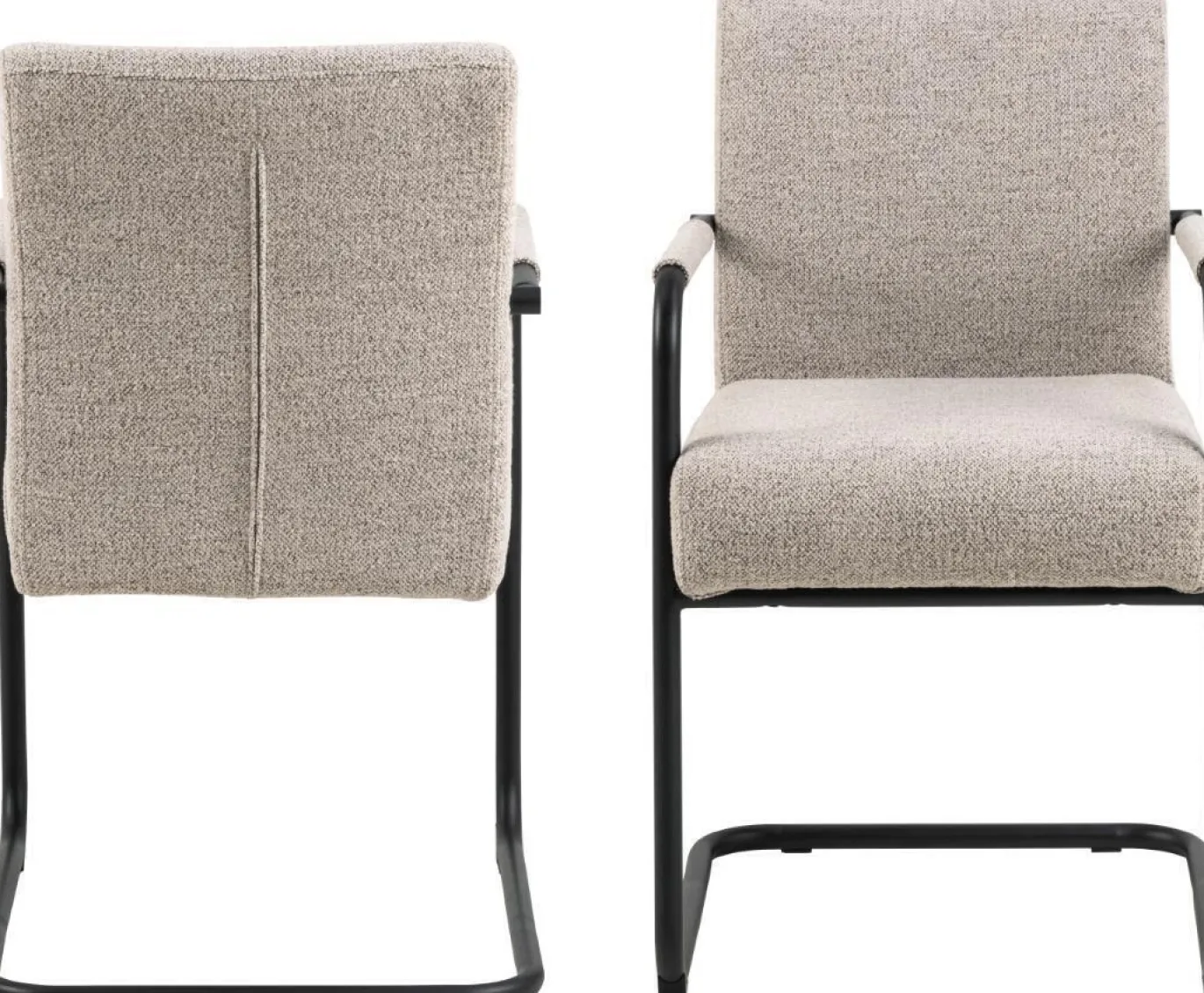 Eetkamerstoel Boris Met Armleuning Beige - Giga Living