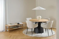 Eetkamerstoel Bornholm met Armleuning Beige - Giga Living