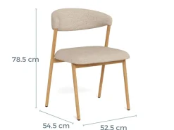 Eetkamerstoel Brielle Cona Beige Set van 2 - Giga Living