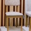 Eetkamerstoel Canora Bouclé Zand/Naturel - Giga Living