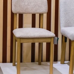 Eetkamerstoel Canora Bouclé Zand/Naturel - Giga Living