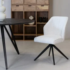 Eetkamerstoel Charlotte Beige Draaibaar - Giga Meubel