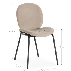 Eetkamerstoel Cori Beige - Giga Meubel