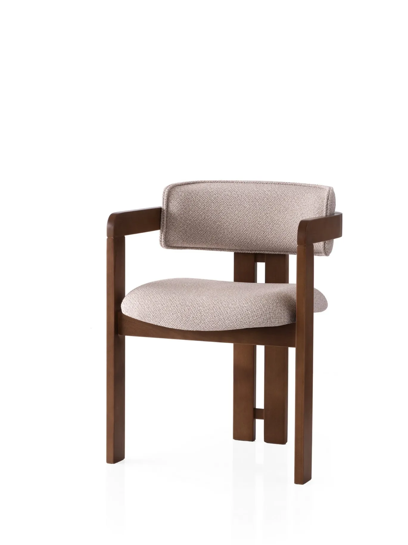 Eetkamerstoel Cozy Crème/Walnoot