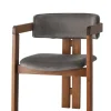 Eetkamerstoel Cozy Velvet Antraciet/Walnoot