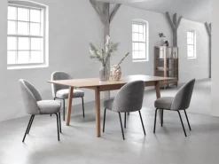 Eetkamerstoel Creston Grijs Chenille - Giga Living