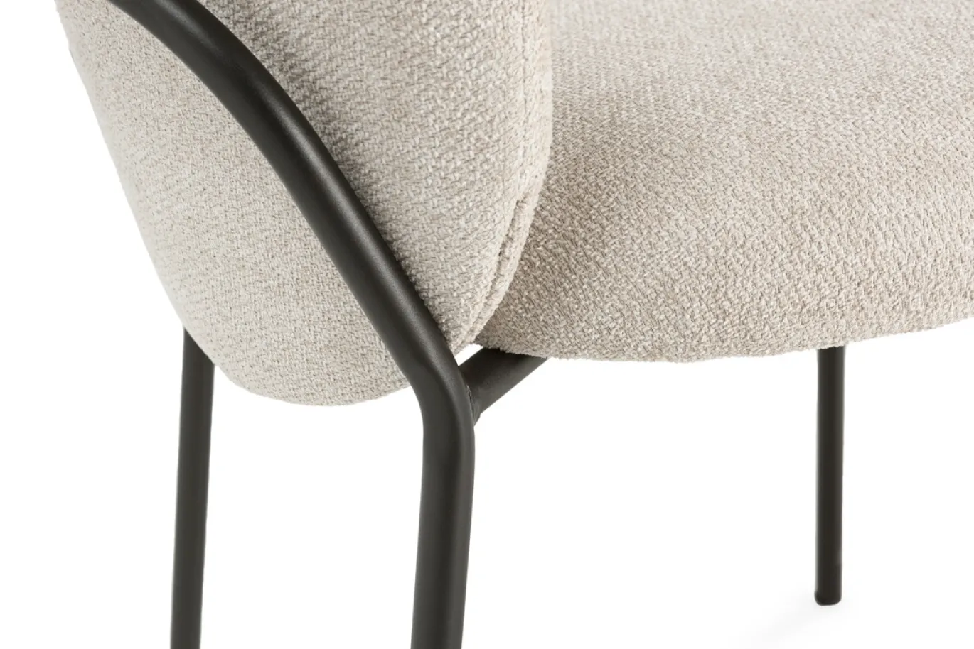 Eetkamerstoel Daia Beige/zwart - Giga Meubel