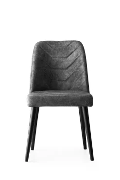 Eetkamerstoel Dallas Velvet Antraciet Set van 2