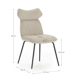 Eetkamerstoel Dara Beige - Giga Meubel