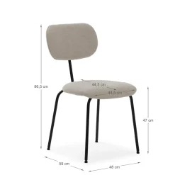 Eetkamerstoel Dash Beige - Giga Meubel