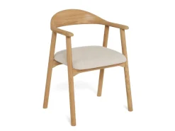 Eetkamerstoel Dax Met Armleuning Apia Beige Set van 2 - Giga Living
