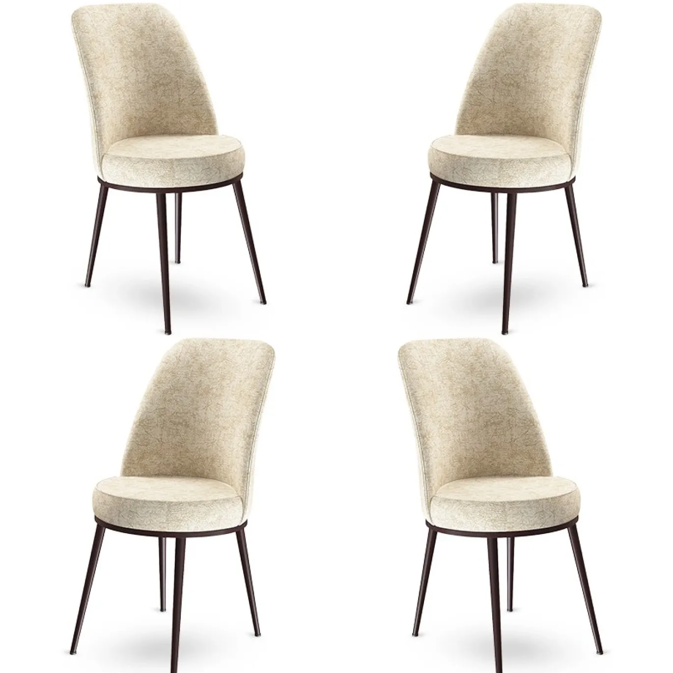 Eetkamerstoel Dexa Crème Set van 4
