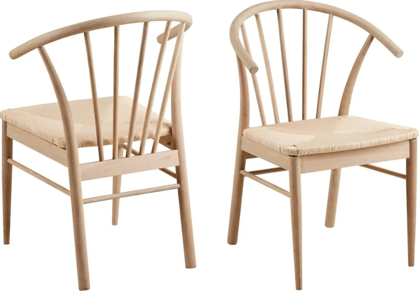 Eetkamerstoel Dolen Met Armleuning Paper Plaits Off White/Naturel - Giga Living