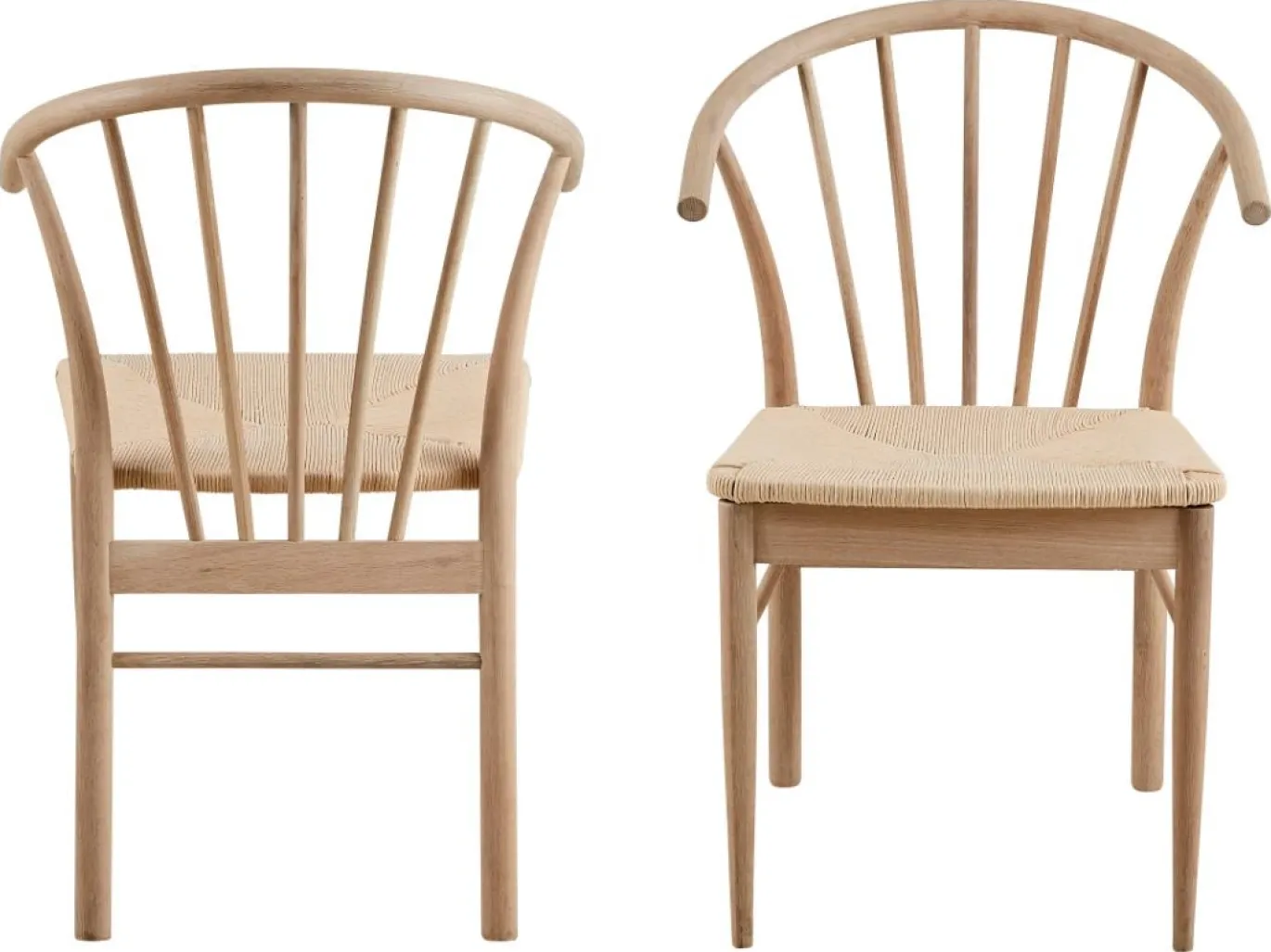 Eetkamerstoel Dolen Met Armleuning Paper Plaits Off White/Naturel - Giga Living