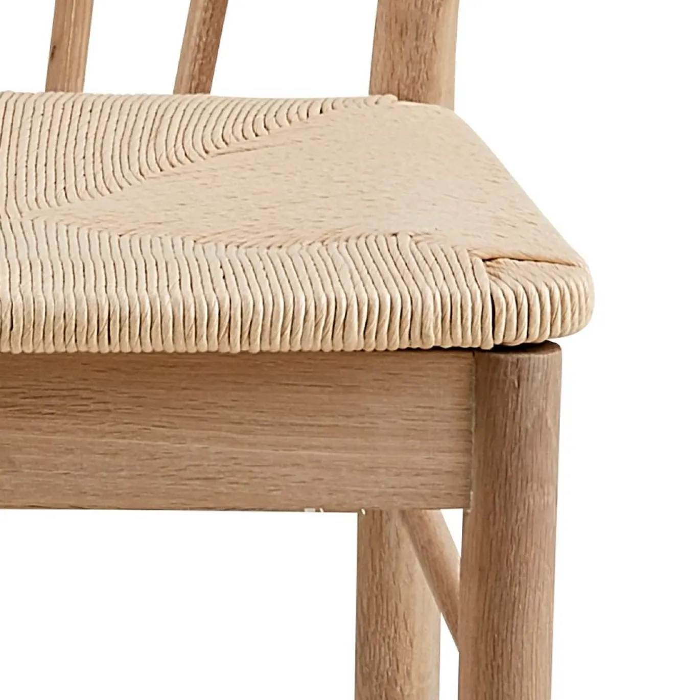 Eetkamerstoel Dolen Met Armleuning Paper Plaits Off White/Naturel - Giga Living