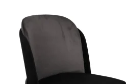 Eetkamerstoel Dore Velvet Grijs/Zwart Set van 2