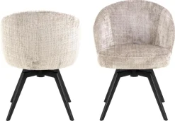 Eetkamerstoel Durin Met Armleuning Beige Juto - Giga Living