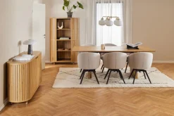 Eetkamerstoel Durin met Armleuning Beige - Giga Living