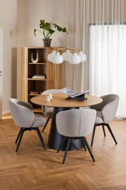 Eetkamerstoel Durin met Armleuning Beige - Giga Living