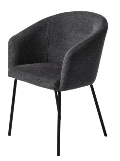 Eetkamerstoel Easton Donkergrijs Fabric - Giga Living