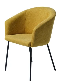 Eetkamerstoel Easton Mosterd Fabric - Giga Living