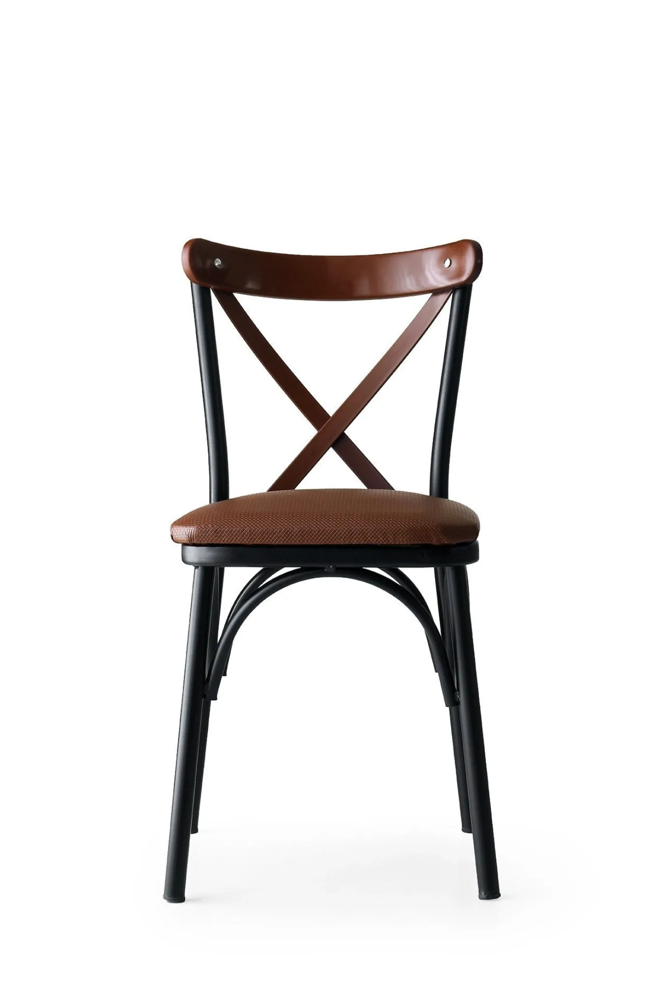 Eetkamerstoel Ekol PU-Leer Bruin Set van 4