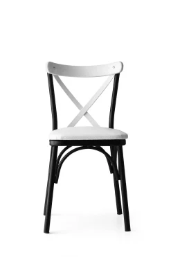 Eetkamerstoel Ekol PU-Leer Wit Set van 4