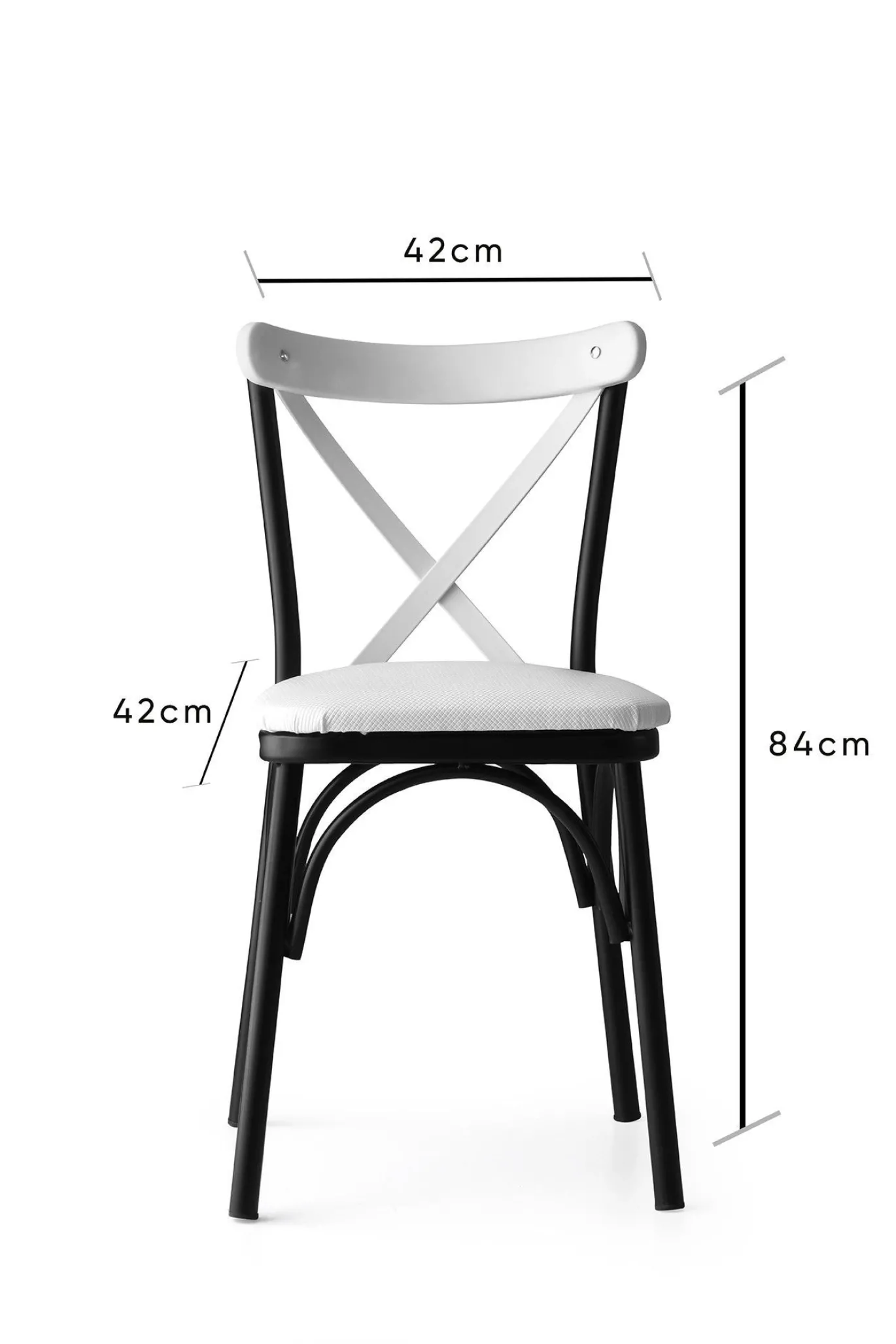 Eetkamerstoel Ekol PU-Leer Wit Set van 4