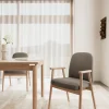 Eetkamerstoel Ellen Met Armleuning Cona Taupe Set van 2 - Giga Living