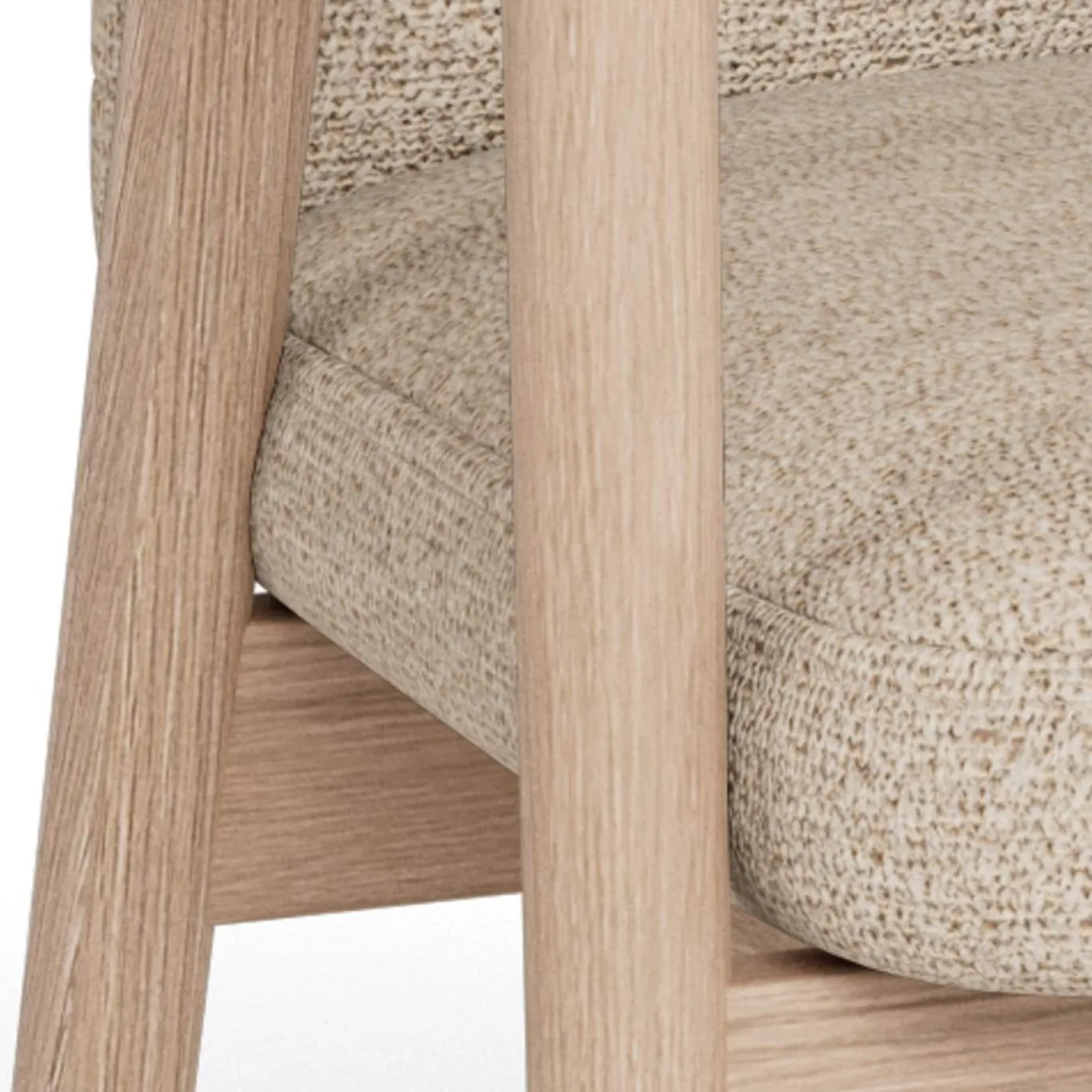 Eetkamerstoel Ellen Met Armleuning Cona Beige Set van 2 - Giga Living