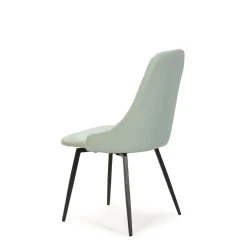 Eetkamerstoel Elma Draaibaar Turquoise / Zwart - Giga Meubel