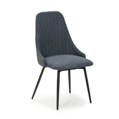 Eetkamerstoel Elma Draaibaar Blauw/zwart - Giga Meubel