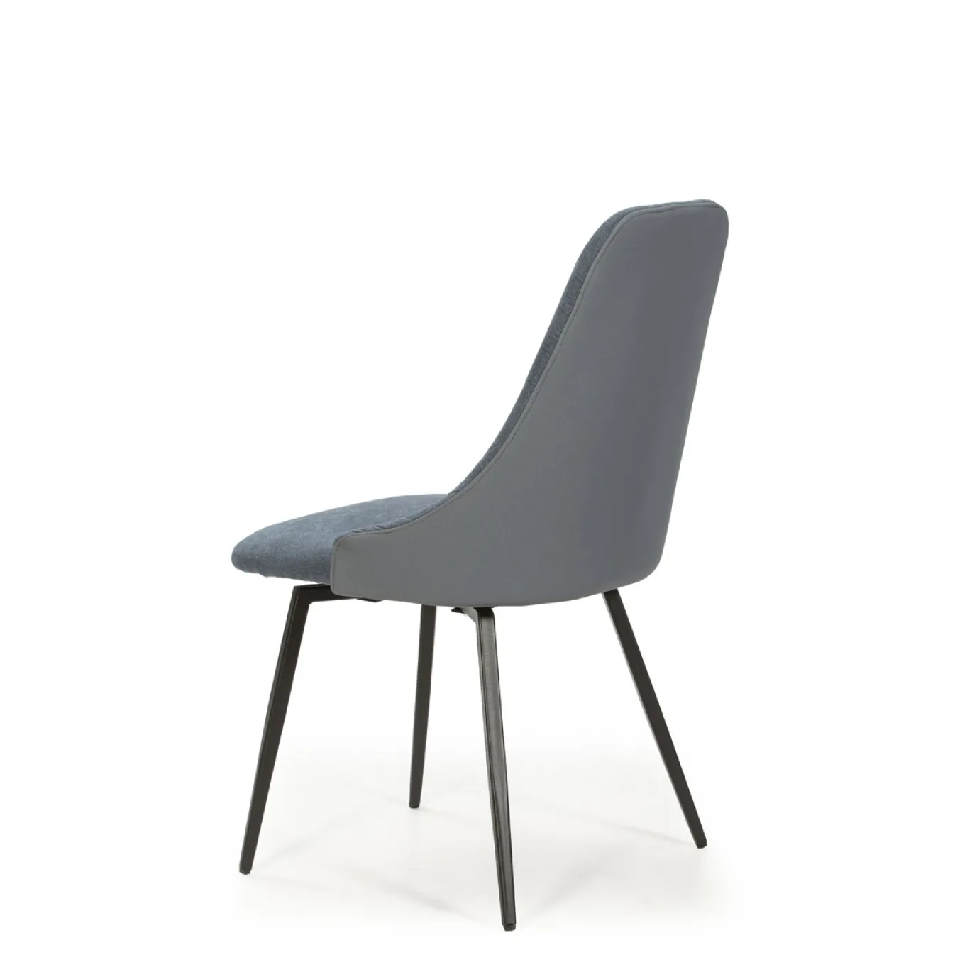 Eetkamerstoel Elma Draaibaar Blauw/zwart - Giga Meubel