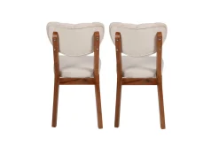 Eetkamerstoel Elma Velvet Beige Set van 2