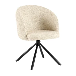 Eetkamerstoel Emilia Beige Draaibaar - Giga Meubel