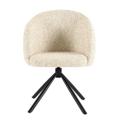 Eetkamerstoel Emilia Beige Draaibaar - Giga Meubel