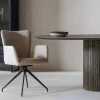 Eetkamerstoel Erwin Met Armleuning Basel Beige - Giga Living