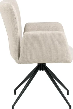 Eetkamerstoel Erwin Met Armleuning Basel Beige - Giga Living