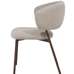 Eetkamerstoel Feya Beige/Walnoot - Giga Meubel