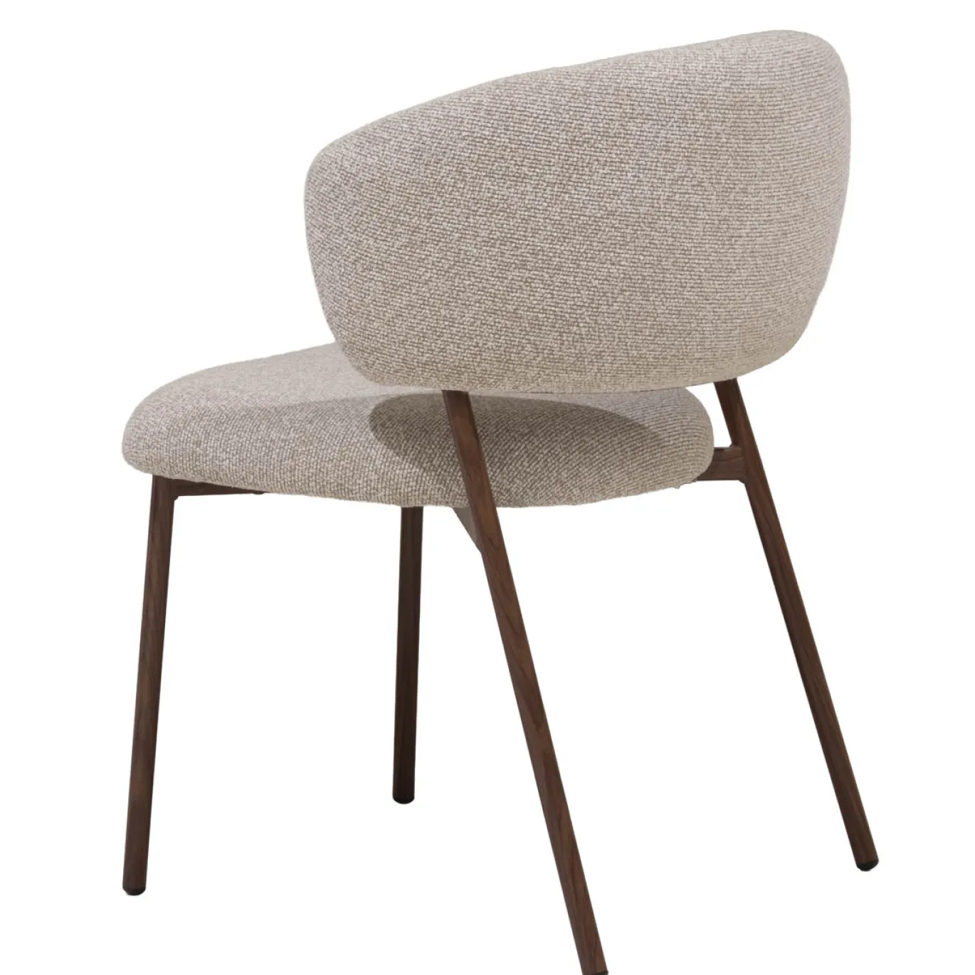 Eetkamerstoel Feya Beige/Walnoot - Giga Meubel