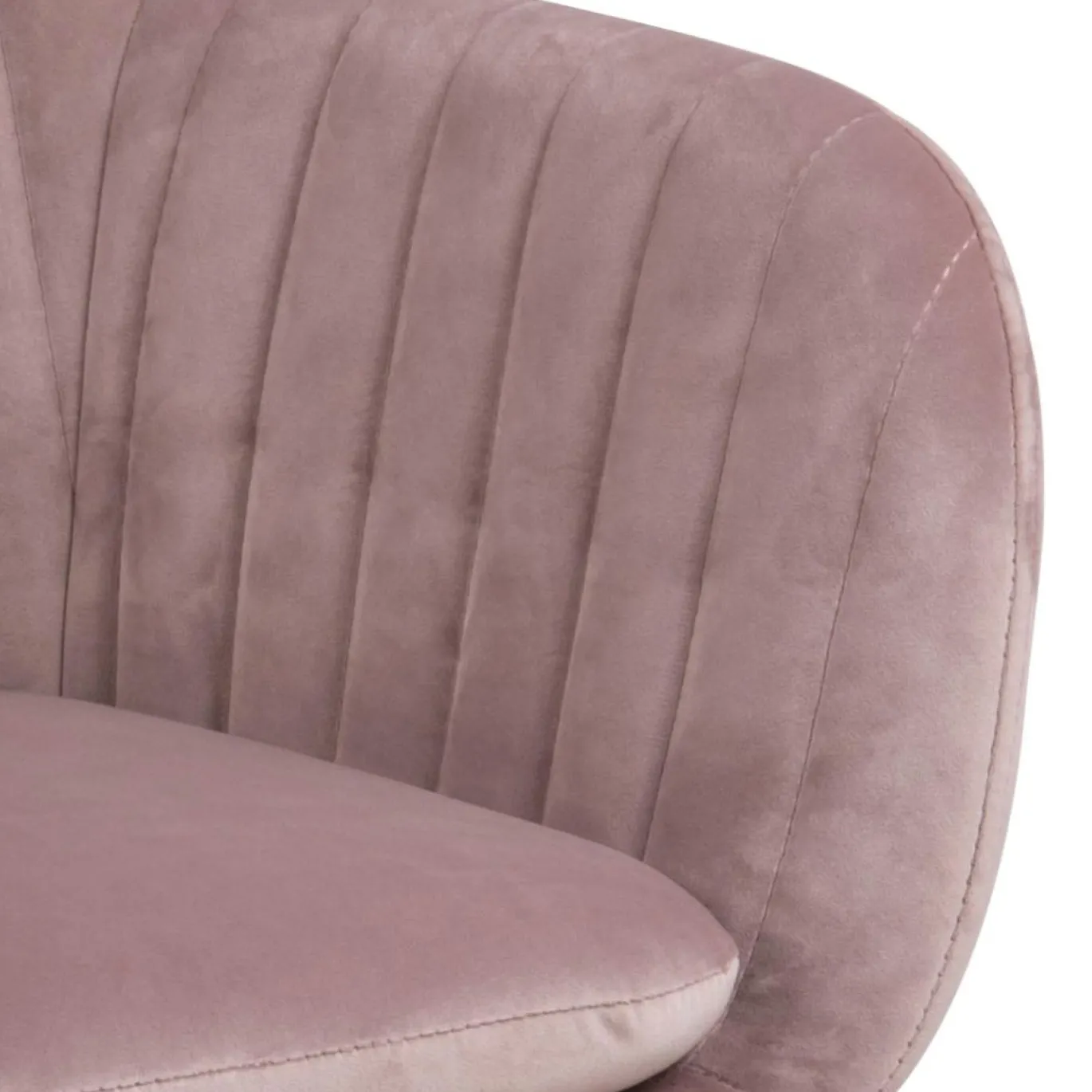 Eetkamerstoel Fiska Met Armleuning Dusty Rose/naturel - Giga Living