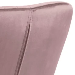 Eetkamerstoel Fiska Met Armleuning Dusty Rose/zwart - Giga Living